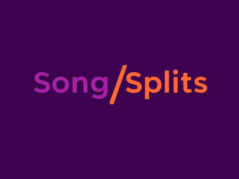 SongSplits split sheet builder showing collaborator percentages locked to 100%